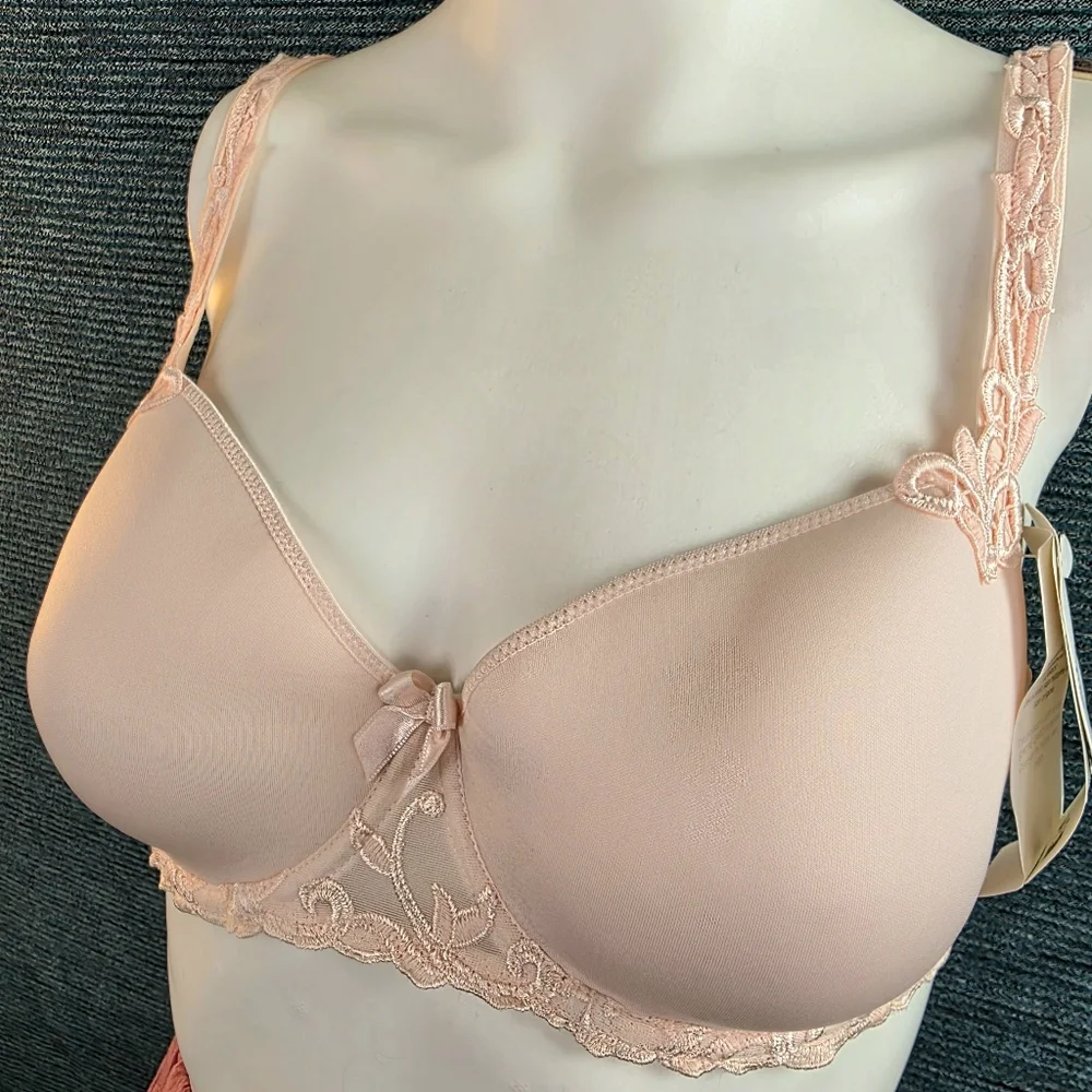 Simone Perele Andora 3D Demi Bra Peau Rose INT Size 30 F - Picture 4 of 14